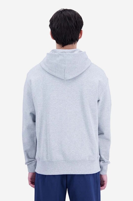 Bavlnená mikina New Balance MT31502AG sivá SS23