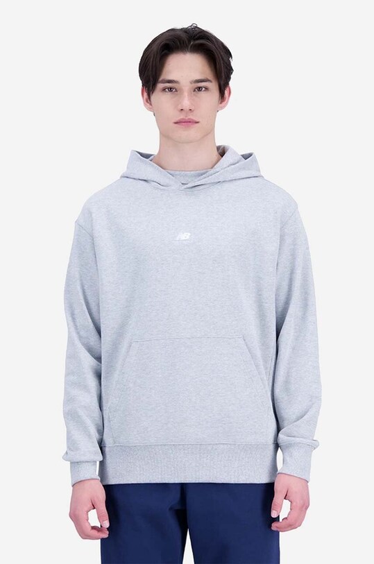 Bavlnená mikina New Balance sivá MT31502AG