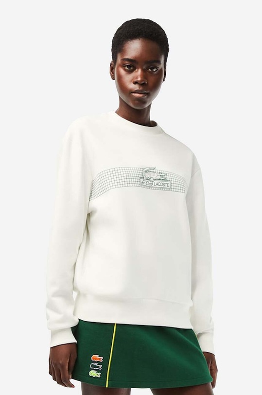 Lacoste cotton sweatshirt applique white SF5600.70V
