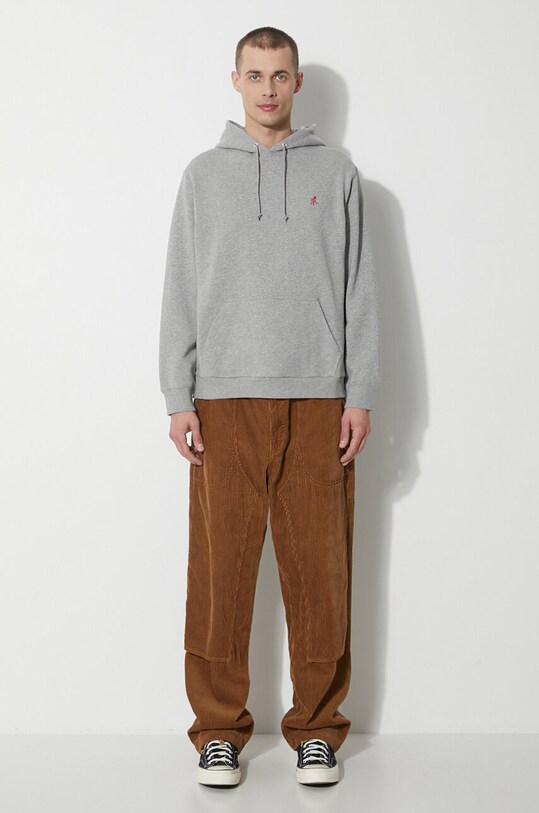 Gramicci hanorac de bumbac One Point Hooded Sweatshirt G303.FT gri AW24