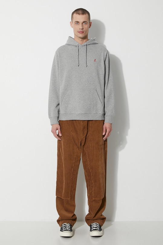 Бавовняна кофта Gramicci One Point Hooded Sweatshirt G303.FT сірий AW24