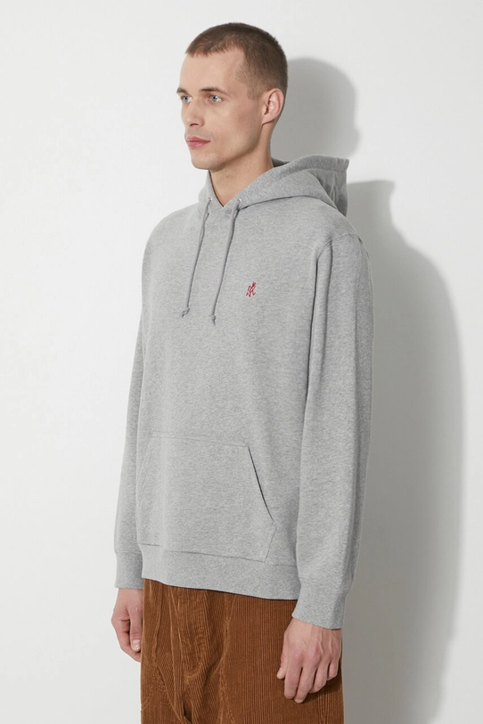 Βαμβακερή μπλούζα Gramicci One Point Hooded Sweatshirt γκρί G303.FT