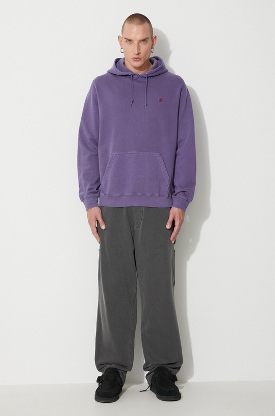 Pamučna dukserica Gramicci One Point Hooded Sweatshirt G303.FT ljubičasta AW24