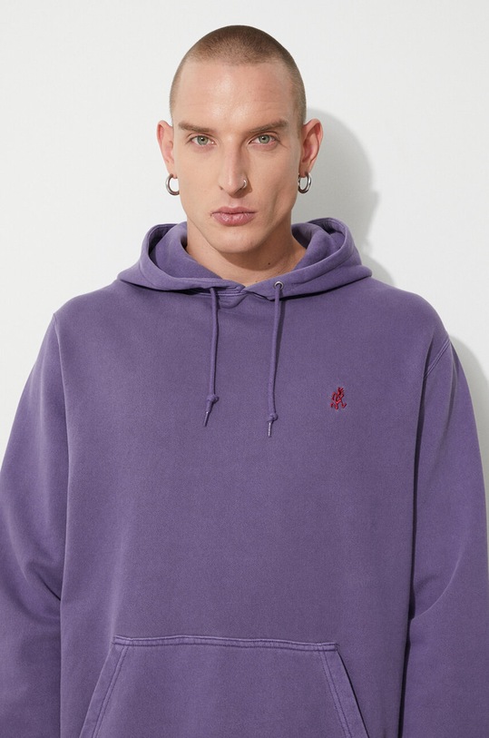 Pamučna dukserica Gramicci One Point Hooded Sweatshirt G303.FT ljubičasta