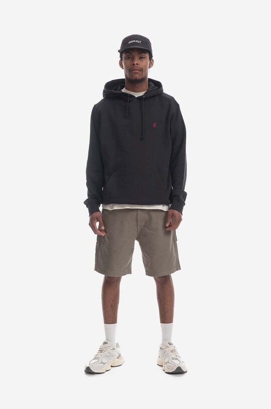 Gramicci bluza bawełniana One Point Hooded Sweatshirt czarny G303.FT