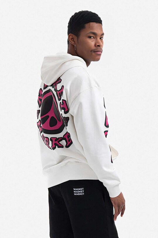 Oblečení Bavlněná mikina Market 397000207 bílá