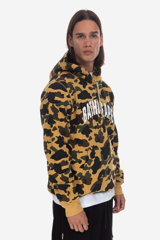 Bavlněná mikina A Bathing Ape 001PPI801009M žlutá SS23