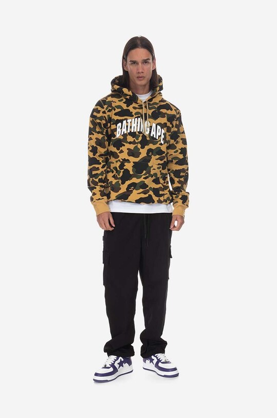 Oblečení Bavlněná mikina A Bathing Ape 001PPI801009M žlutá