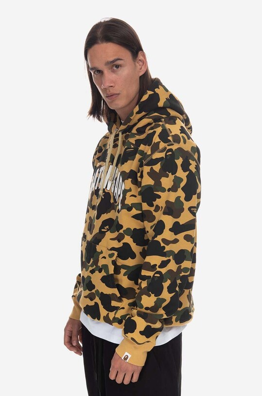 Bavlněná mikina A Bathing Ape 001PPI801009M žlutá
