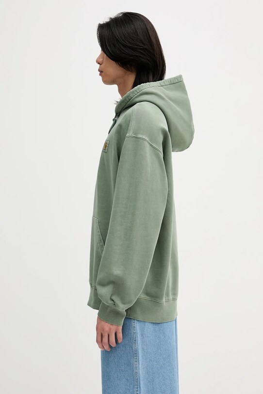 Carhartt WIP bluza bawełniana Hooded Nelson Sweat I029963.1YFGD zielony SS25