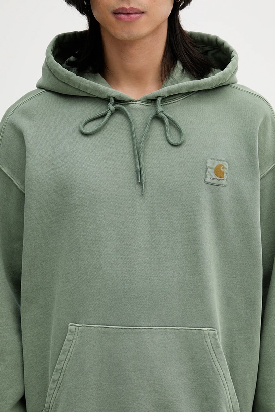 Carhartt WIP hanorac de bumbac Hooded Nelson Sweat verde I029963.1YFGD