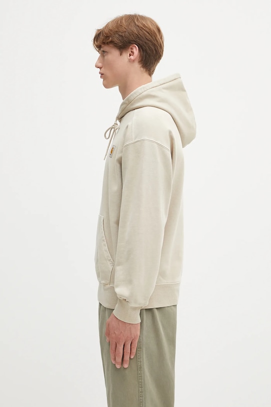 Хлопковая кофта Carhartt WIP Hooded Nelson Sweat I029963.2LPGD бежевый SS25