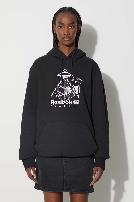 Reebok Classic bluza bawełniana HT8178 czarny SS23