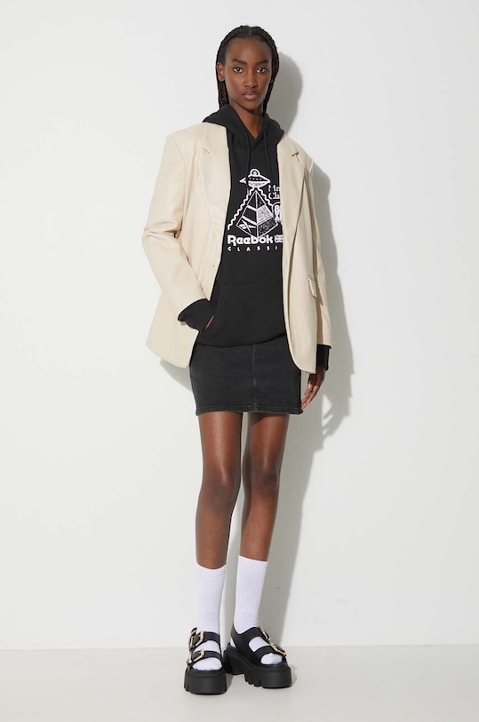 Ρούχα Βαμβακερή μπλούζα Reebok Classic HT8178 μαύρο