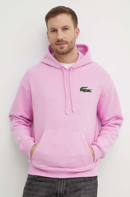 Lacoste hanorac de bumbac roz SH6404