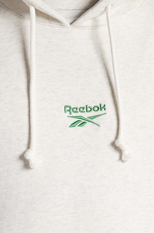 Bavlnená mikina Reebok Classic Small Vector Hoodie HS7152 béžová