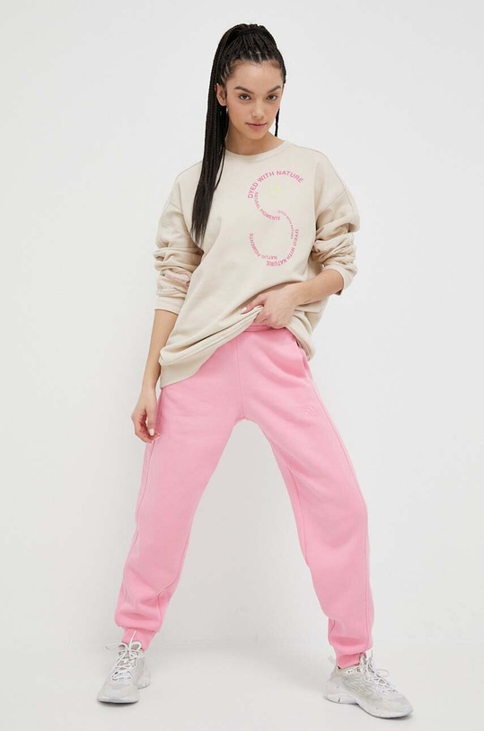 Ruházat adidas by Stella McCartney pamut melegítőfelső IA7713 bézs