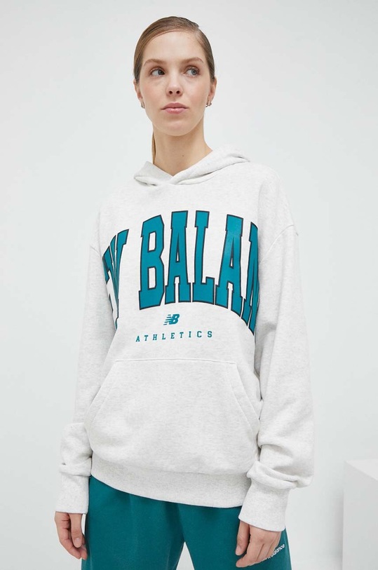 Odzież New Balance bluza bawełniana UT31550SAH szary