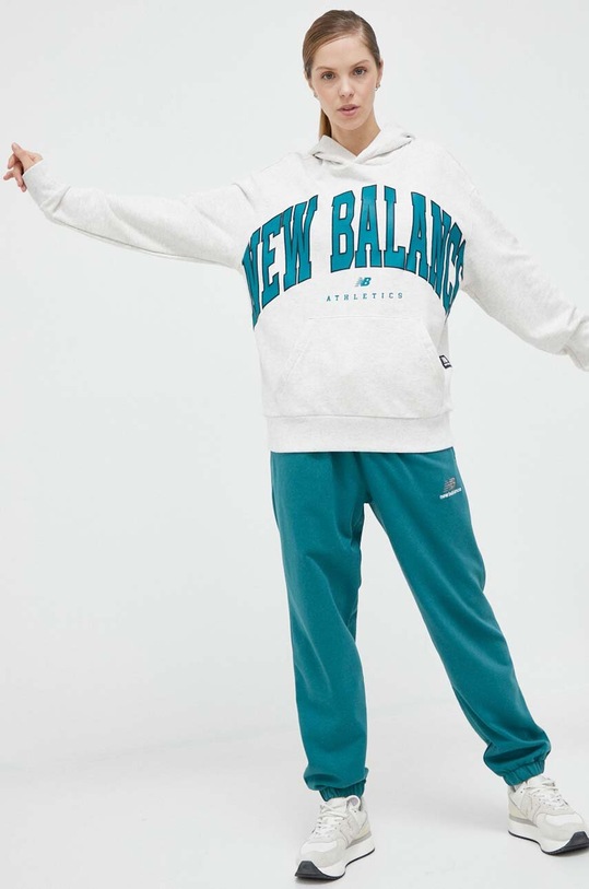 New Balance bluza bawełniana UT31550SAH szary