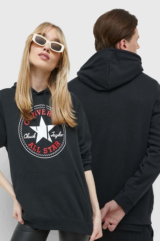 Converse bluza z kapturem czarny 10025469.A01