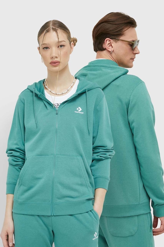 Dukserica Converse s kapuljačom tirkizna 10023871.A07