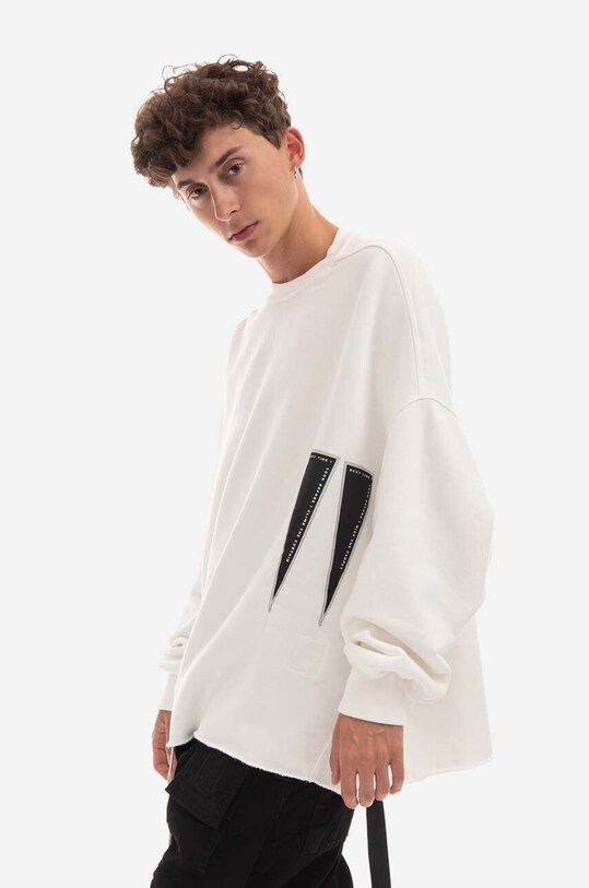 Rick Owens cotton sweatshirt Crater DU02B4277.FEH1.MILK