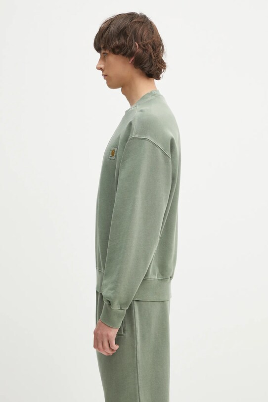 Carhartt WIP bluza bawełniana Nelson Sweat I029957.1YFGD zielony SS25