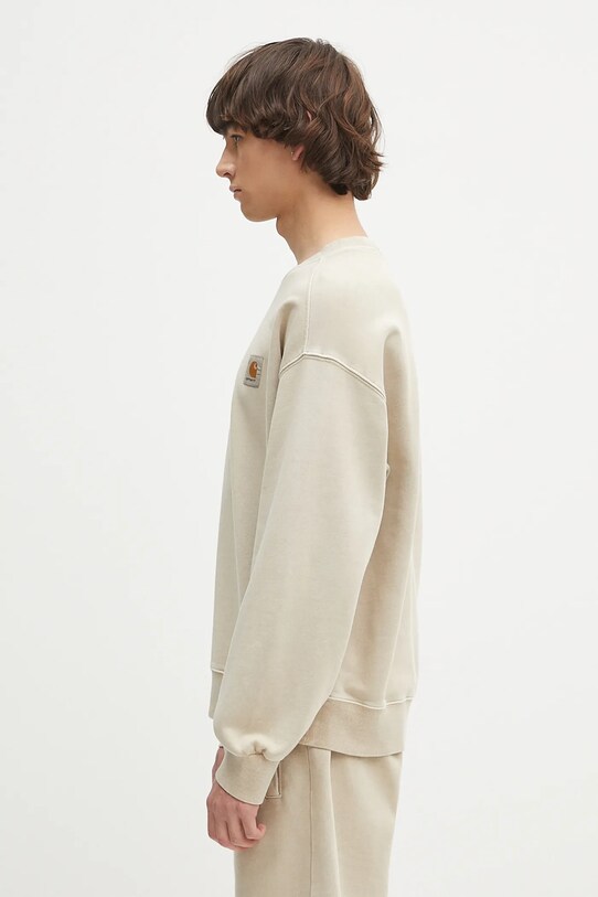 Хлопковая кофта Carhartt WIP Nelson Sweat I029957.2LPGD бежевый SS25