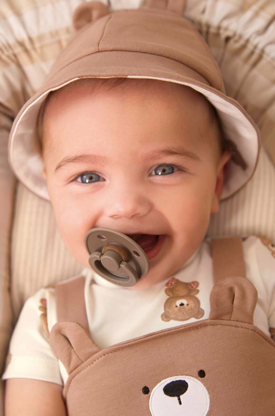 Mayoral Newborn rampers niemowlęcy 1615.1D.NEWBORN brązowy SS23