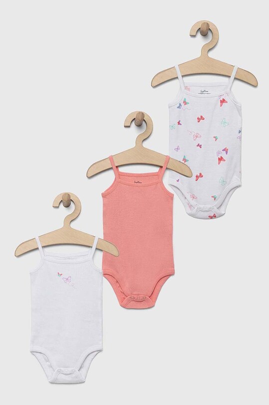 Бебешко боди от памук OVS (3 броя) 3 чифта розов 1755053.0.36m.Underwear