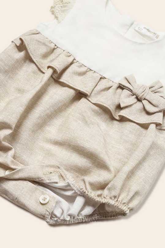 Dziewczynka Mayoral Newborn rampers niemowlęcy 1689.2M.NEWBORN beżowy