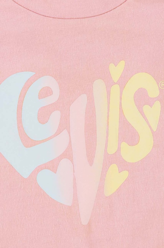 Levi's rampers bawełniany niemowlęcy 1EH108 różowy