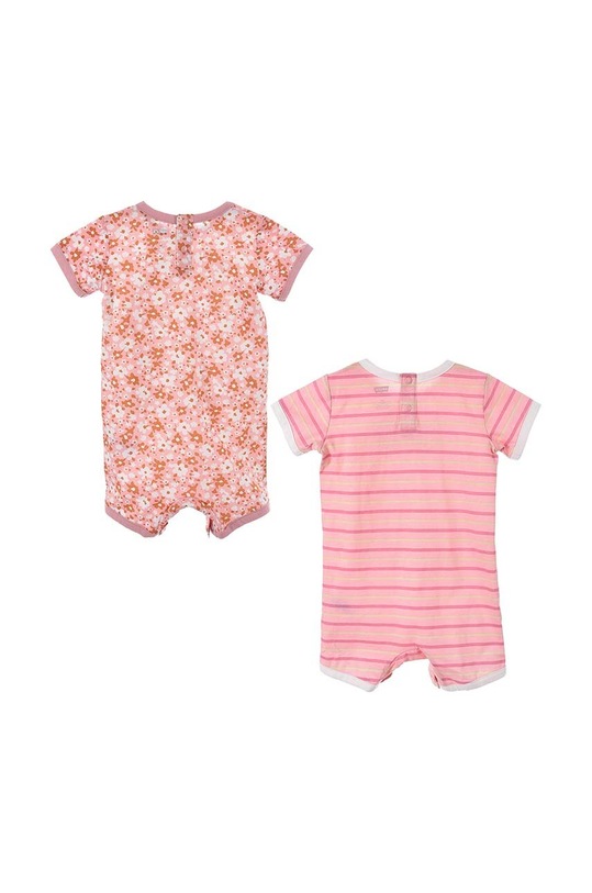 Levi's rampers bawełniany niemowlęcy 2-pack 1EH319 różowy SS23