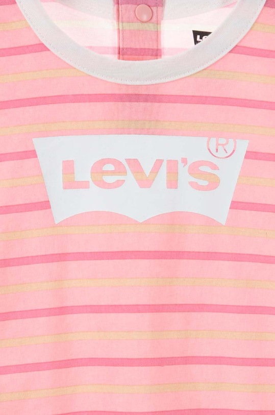 Dziewczynka Levi's rampers bawełniany niemowlęcy 2-pack 1EH319 różowy