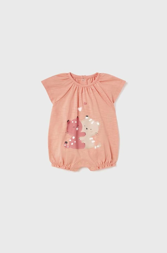 Dievča Detské bavlnené dupačky Mayoral Newborn 3-pak 1760.2V.NEWBORN oranžová