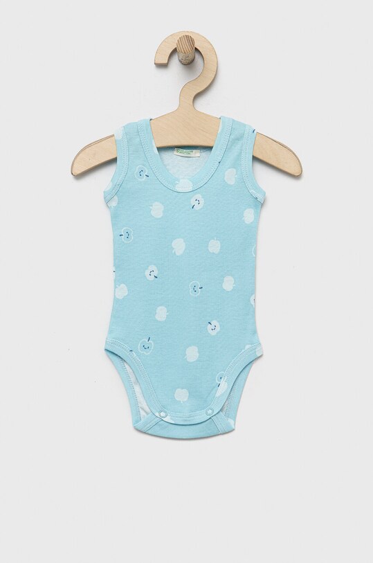 Девочка Детское боди из хлопка United Colors of Benetton 2 шт 3GI70B00G.W.SEASONAL голубой