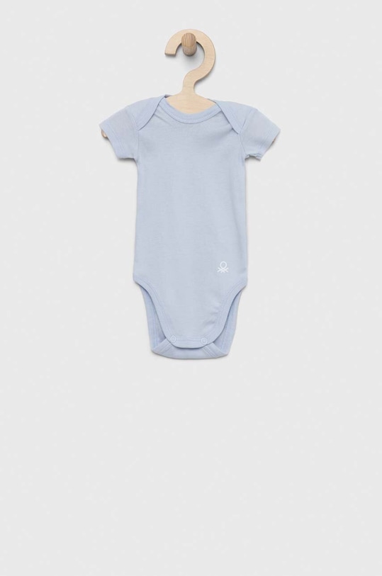 United Colors of Benetton body bawełniane niemowlęce 3-pack 3GI70B079.W.REPROPOSED niebieski SS23