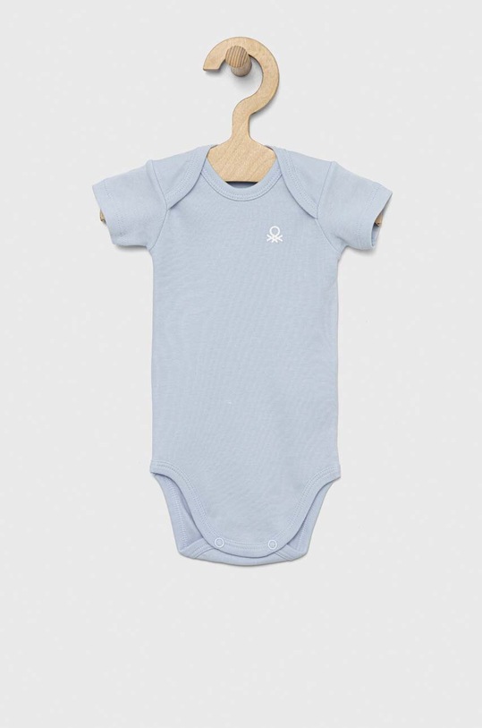 United Colors of Benetton body bawełniane niemowlęce 2-pack 3XG70B038.W.REPROPOSED niebieski SS23