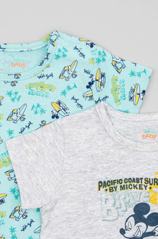 Dziewczynka zippy rampers bawełniany niemowlęcy 2-pack ZBBUN0102.23002 turkusowy