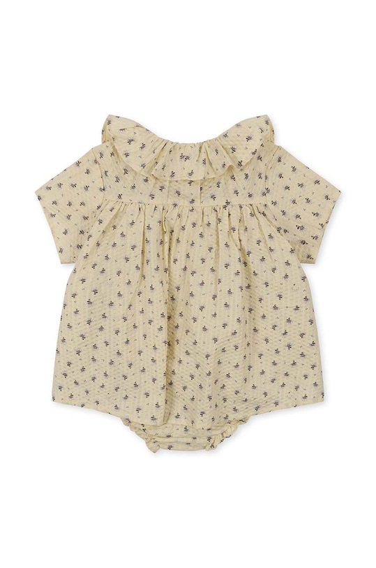 Pamučni kombinezon za bebe Konges Sløjd KS4538 bež SS23