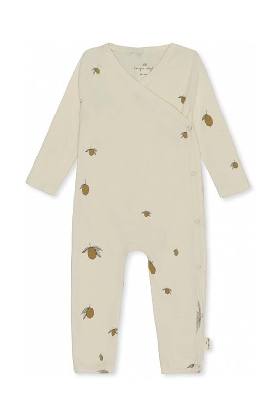 Дитяче бавовняне боді Konges Sløjd NEWBORN ONESIE GOTS KS3556 жовтий AA00