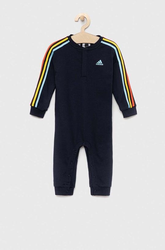 adidas pajacyk niemowlęcy I 3S FT ONESIE Produkt niemowlęcy granatowy IA2547