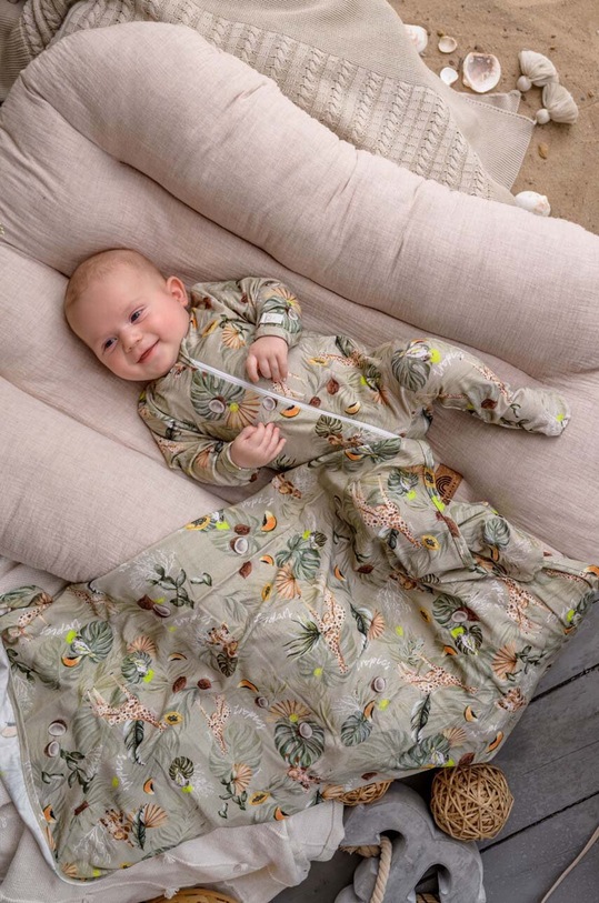 Jamiks śpioszki niemowlęce Produkt niemowlęcy zielony CHALIE.Pajacyk.JLF150.K