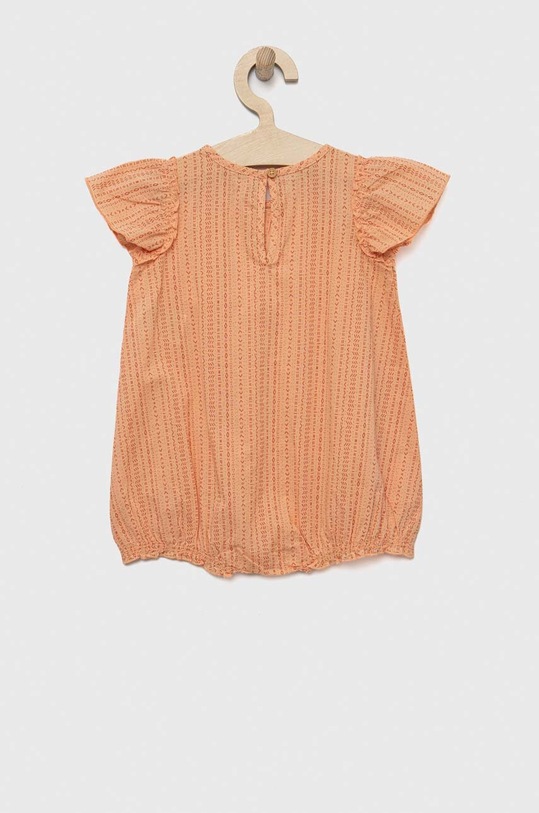 Otroški bombažni romper United Colors of Benetton 4UHNAT00M.W.SEASONAL oranžna SS23