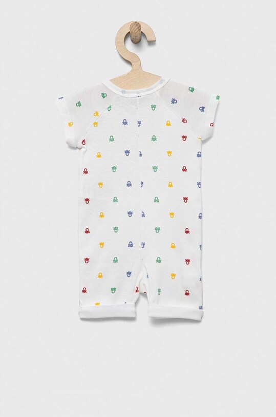 United Colors of Benetton rampers bawełniany niemowlęcy 30NL0T00Z.W.SEASONAL biały SS23