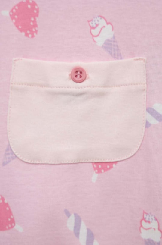 Fiú United Colors of Benetton pamut rugdalózó 30NL0T00Z.W.SEASONAL rózsaszín