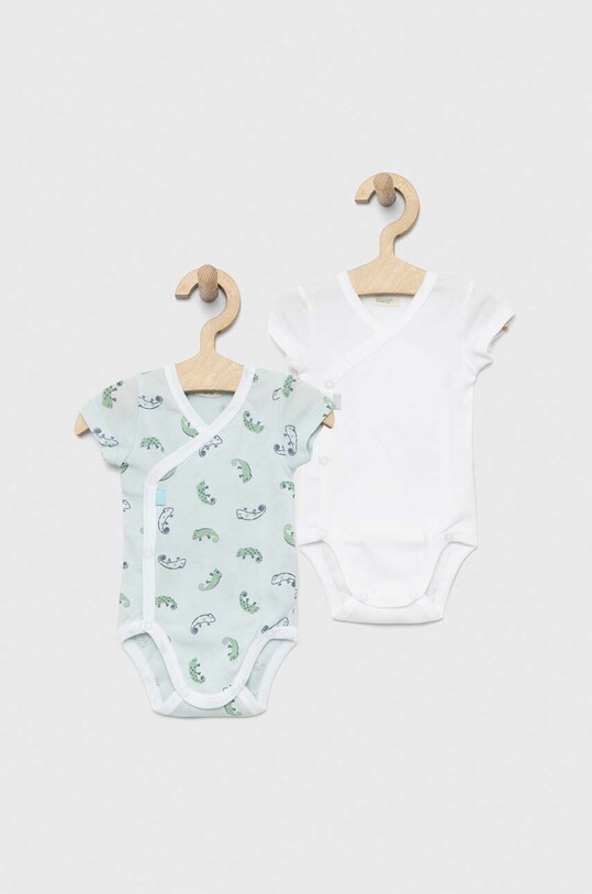 Βαμβακερά φορμάκια για μωρά United Colors of Benetton 2-pack Βρεφικό προϊόν τιρκουάζ 3ZBL0B090.W.SEASONAL
