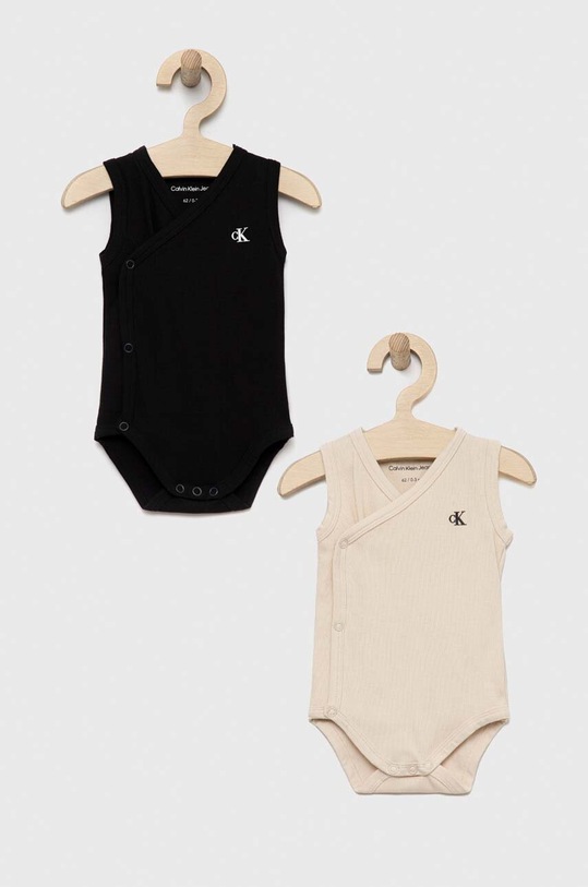 Calvin Klein Jeans body bebe 2-pack Produs pentru bebe bej IN0IN00075.PPYX