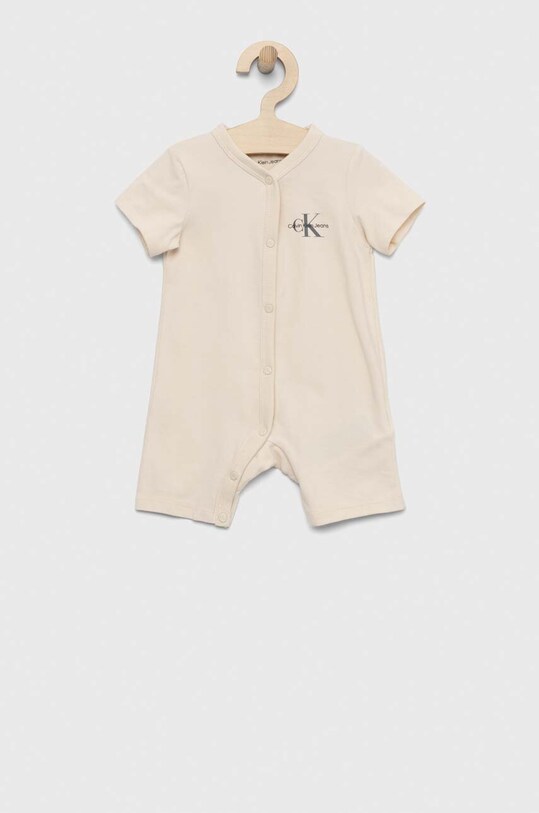Calvin Klein Jeans rampers niemowlęcy Produkt niemowlęcy beżowy IN0IN00078.PPYX