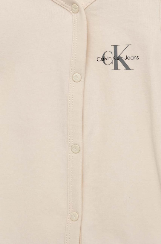 Chłopiec Calvin Klein Jeans rampers niemowlęcy IN0IN00078.PPYX beżowy